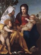 Andrea del Sarto THe Madonna and Child with Saint Elzabeth and Saint John the Baptist painting